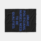 Unlike Liticians Nurses Funny Need To Be Qualified Fleece Deken (Voorkant (Horizontaal))
