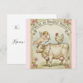 Unlikely Match Funny Valentine's Day Card Chicken Feestdagenkaart (Voorkant / Achterkant)