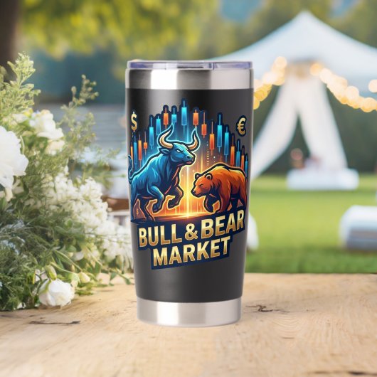 Unlimited Trading Stock Market Chart Athletic Geïsoleerde Drinkbeker (Bruiloft (Gedraaid) )