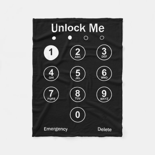 Unlock Me Phone Pcode Funny Gaming Christmas Gift Fleece Deken (Voorkant)