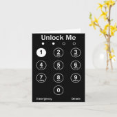Unlock Me Phone Pcode Funny Gaming Christmas Gift Kaart (Gele Bloem)