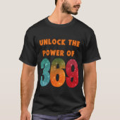 unlock the power, tshirt with magic Tesla numbers  (Voorkant)