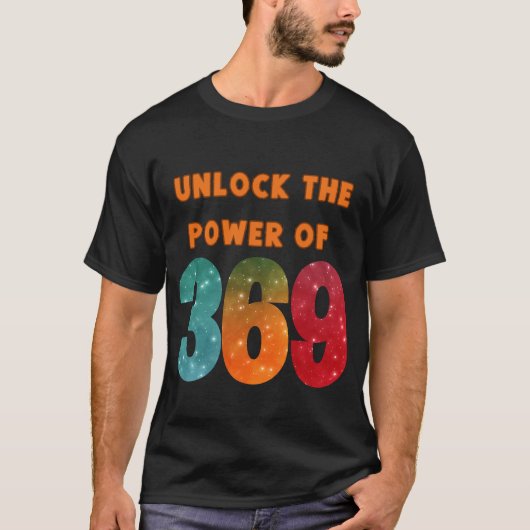 unlock the power, tshirt with magic Tesla numbers  (Voorkant)
