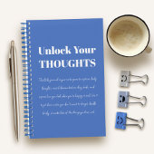 Unlock Your Thoughts | Minimal Journal - Blue Notitieboek