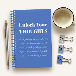 Unlock Your Thoughts | Minimal Journal - Blue Notitieboek