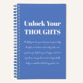 Unlock Your Thoughts | Minimal Journal - Blue Notitieboek (Voorkant)