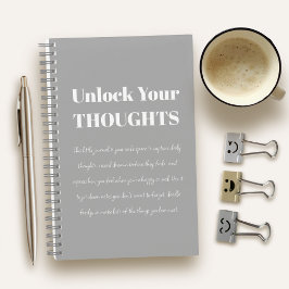Unlock Your Thoughts | Minimal Journal Notitieboek