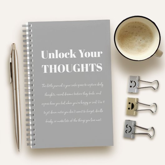 Unlock Your Thoughts | Minimal Journal Notitieboek