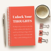 Unlock Your Thoughts | Minimal Journal - Red Notitieboek