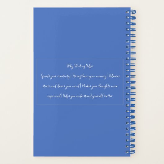 Unlock Your Thoughts Motivational Blue Notebook  Notitieboek (Achterkant)