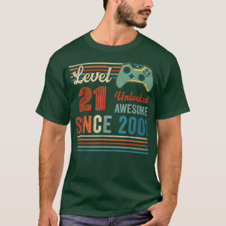 Unlocked Level 21 Birthday 21 Year Old Video Game  T-shirt