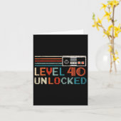 Unlocked Level 40 Birthday Boy Video Game Controll Kaart (Gele Bloem)