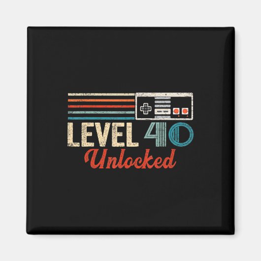 Unlocked Level 40 Birthday Boy Video Game Controll Magneet (Voorkant)
