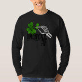 Unlucky AF Skeleton Hand St.Patrick Day Clover T-shirt (Voorkant)
