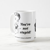 Unlucky Thinker Funny Mug Koffiemok (Voorkant links)