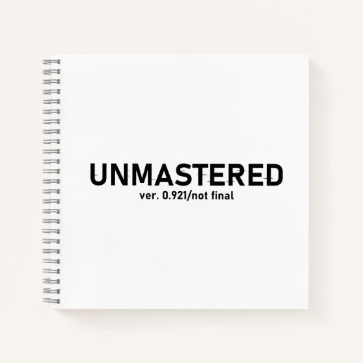 Unmastered Audio T-shirt - Creative Glitch Style Notitieboek (Voorkant)