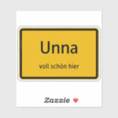 Unna Aufkleber Sticker Autoaufkleber (Vel)