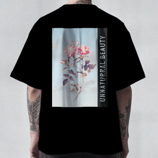 Unnatural Beauty Modern Vintage Rose Aesthetic T-S T-shirt
