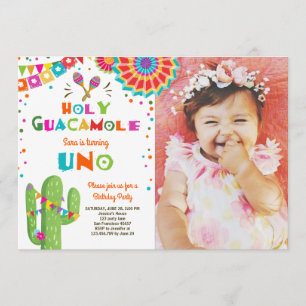 Uno Fiesta First Birthday, Cactus Party Kaart