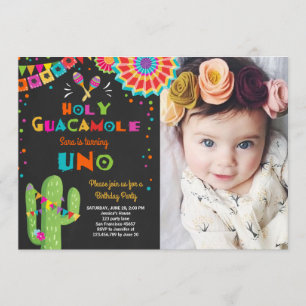 Uno Fiesta First Birthday, Cactus Party Kaart