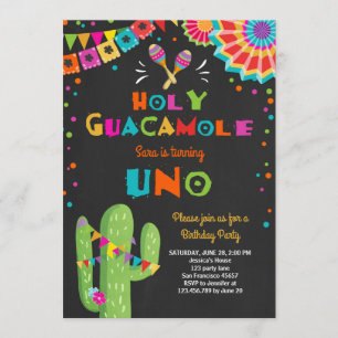 Uno Fiesta First Birthday, Cactus Party Kaart