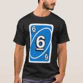 Uno Halloween Blue 6 Card T-shirt (Voorkant)