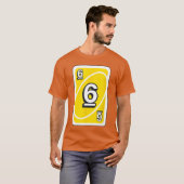 UNO Halloween Gele 6 Kaart T-shirt (Voorkant volledig)