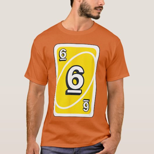 UNO Halloween Gele 6 Kaart T-shirt (Voorkant)