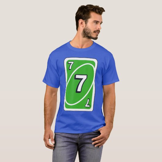 UNO Halloween Green 7 Card T-shirt (Voorkant volledig)