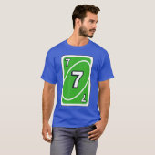 UNO Halloween Groene 7 Kaart T-shirt (Voorkant volledig)
