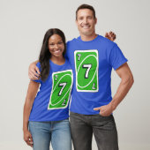 UNO Halloween Groene 7 Kaart T-shirt (Unisex)