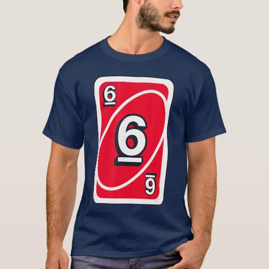 UNO Halloween Rode 6 Kaart T-shirt (Voorkant)