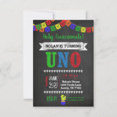 Uno Heilige Guacamole Eerste Verjaardag Uitnodigin Kaart (Voorkant)