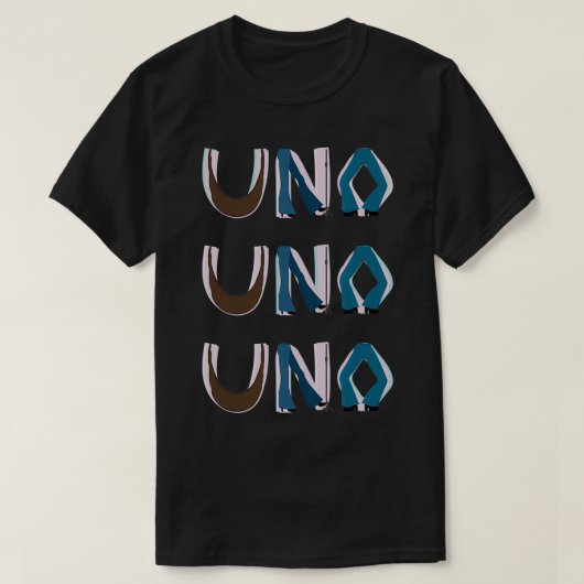 UNO Little Big geïnspireerd lettering T-shirt (Design voorkant)