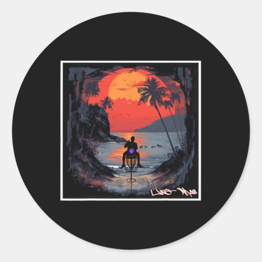 Uno Mas - Disc Golf  Ronde Sticker (Voorkant)