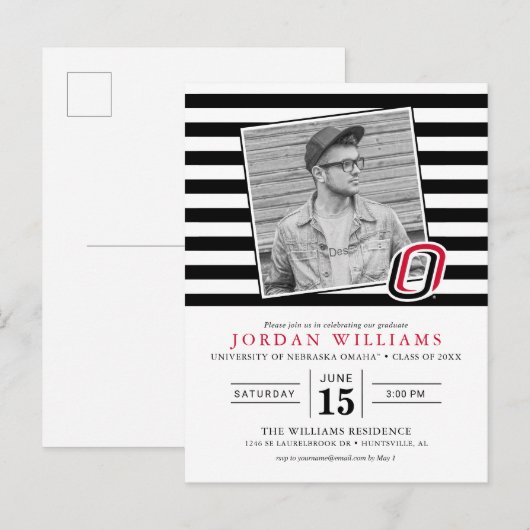 UNO Mavericks Afstuderen Aankondigingskaart (Voorkant / Achterkant)