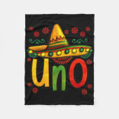 Uno Mijn eerste Mexicaanse verjaardag Cinco de May Fleece Deken (Voorkant)