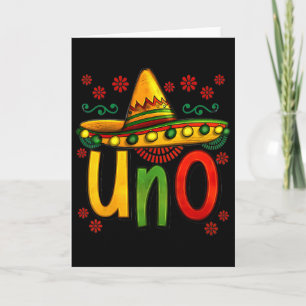 Uno Mijn eerste Mexicaanse verjaardag Cinco De May Kaart