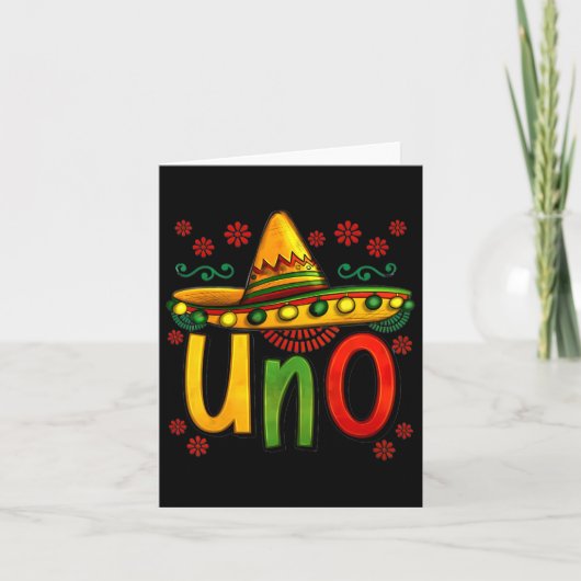 Uno Mijn eerste Mexicaanse verjaardag Cinco de May Kaart (Voorkant)