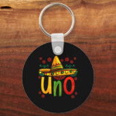 Uno Mijn eerste Mexicaanse verjaardag Cinco de May Sleutelhanger (Voorkant)