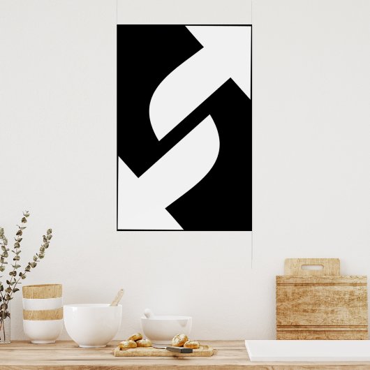 Uno - omgekeerd poster (Keuken)