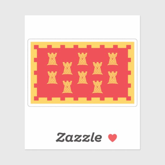 Unofficial flag of Greater Manchester, England Sticker (Vel)