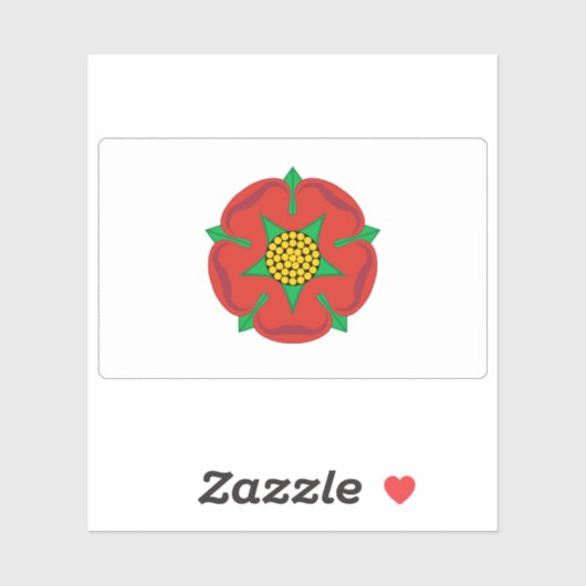 Unofficial flag of Lancashire,England (until 2008) Sticker (Vel)