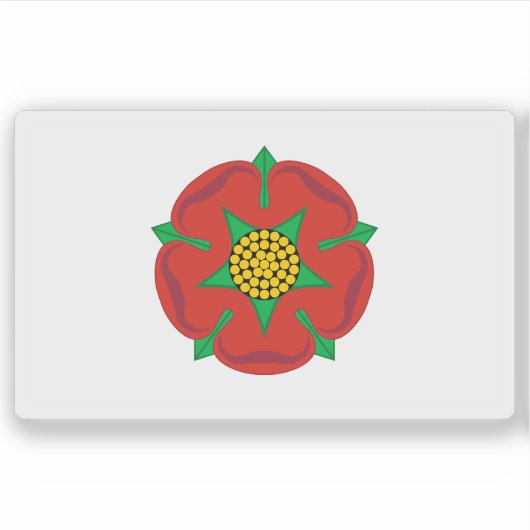 Unofficial flag of Lancashire,England (until 2008) Sticker (Voorkant)