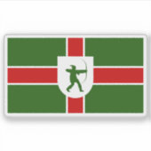Unofficial flag of Nottinghamshire county, England Sticker (Voorkant)