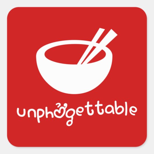Unphở gettable Square Sticker (Voorkant)
