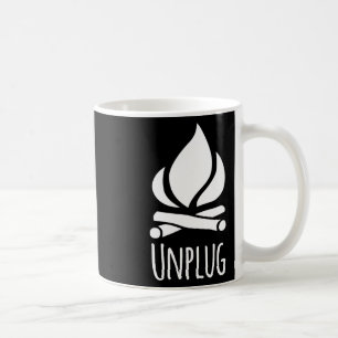 Unplug Kamp Kampeer Vuurplaats Vreugdevuur Rustiek Koffiemok