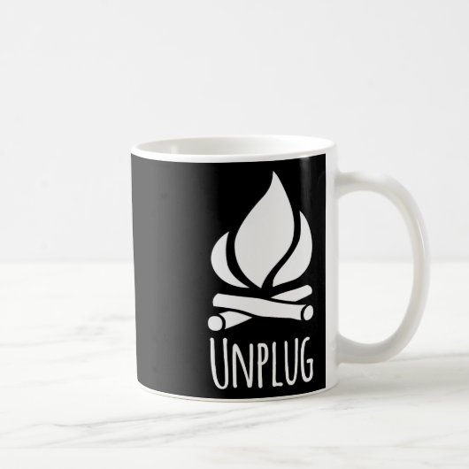 Unplug Kamp Kampeer Vuurplaats Vreugdevuur Rustiek Koffiemok (Rechts)