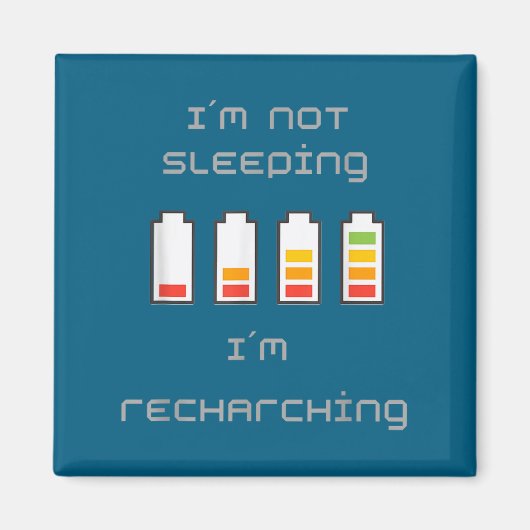 Unplugged &amp; Energized_ Cool Battery Design  Magneet (Voorkant)