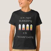 Unplugged &amp; Energized_ Cool Battery Design  T-shirt (Voorkant)
